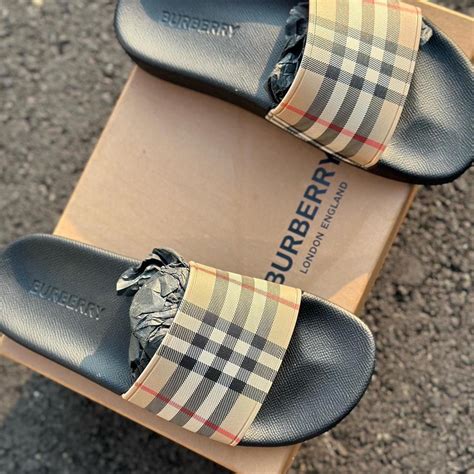 women's burberry slides sale|Burberry slides outfit.